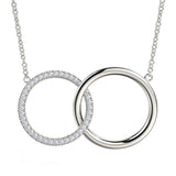 MICHAEL M Necklaces Double Diamond Circle Necklace