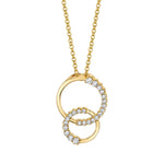 MICHAEL M Necklaces Double Diamond Circle Pendant