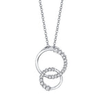 MICHAEL M Necklaces Double Diamond Circle Pendant