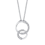MICHAEL M Necklaces Double Diamond Circle Pendant