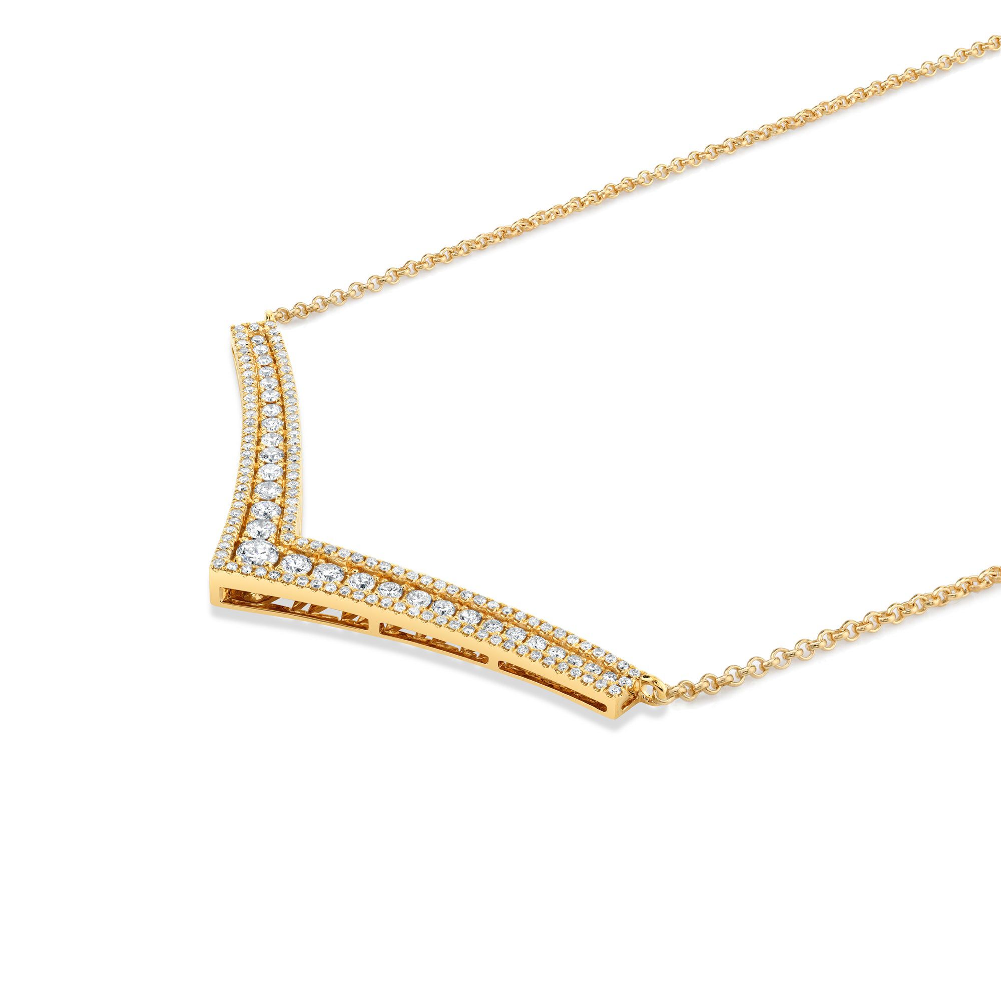 MICHAEL M Necklaces Europa Chevron Necklace