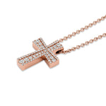 MICHAEL M Necklaces Europa Pave Cross Pendant