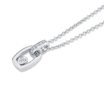 MICHAEL M Necklaces Link Pendant with Bezel Set Diamond
