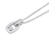 MICHAEL M Necklaces Link Pendant with Bezel Set Diamond