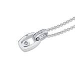 MICHAEL M Necklaces Link Pendant with Bezel Set Diamond