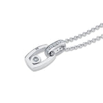 MICHAEL M Necklaces Link Pendant with Bezel Set Diamond