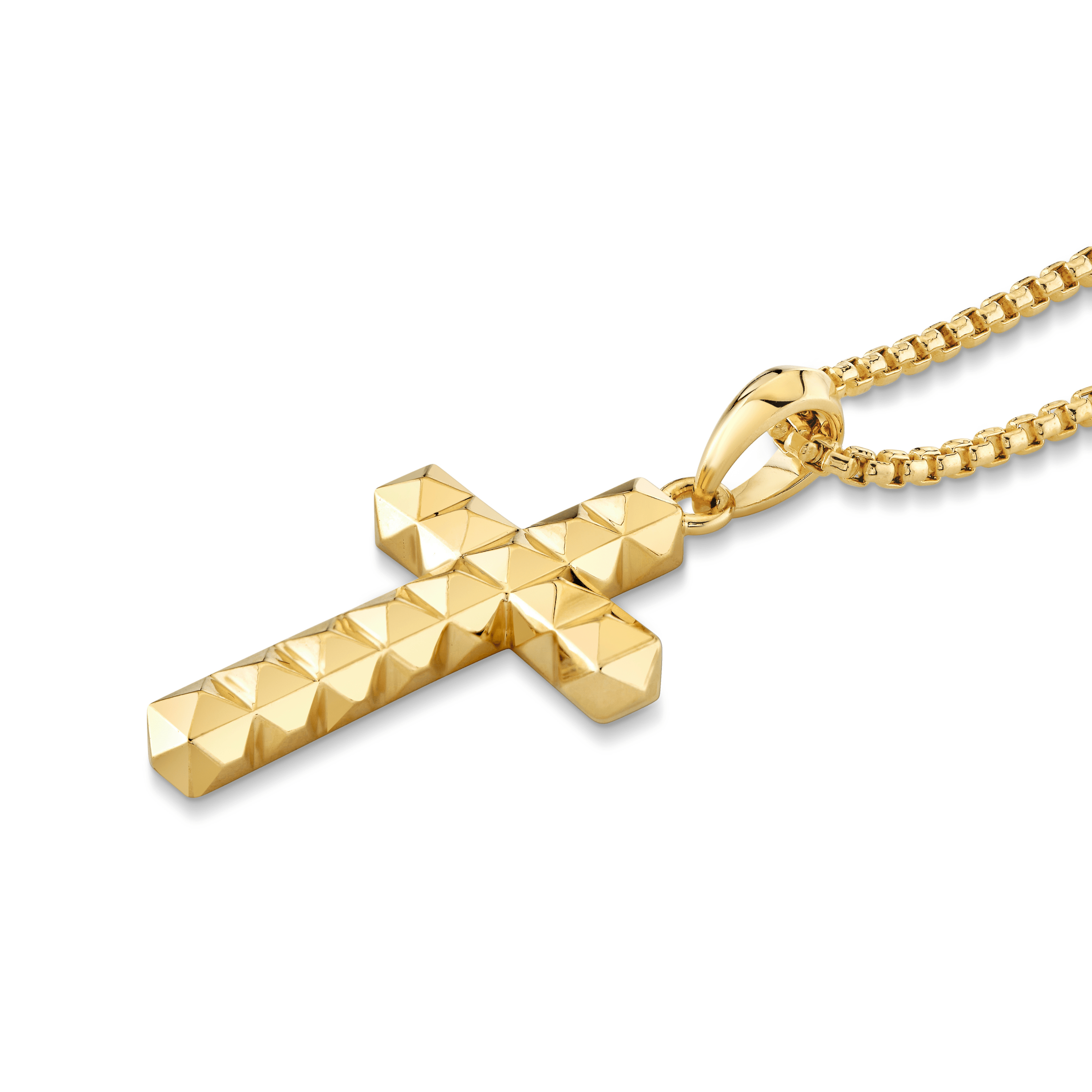 MICHAEL M Necklaces Men's 3D Tetra Cross