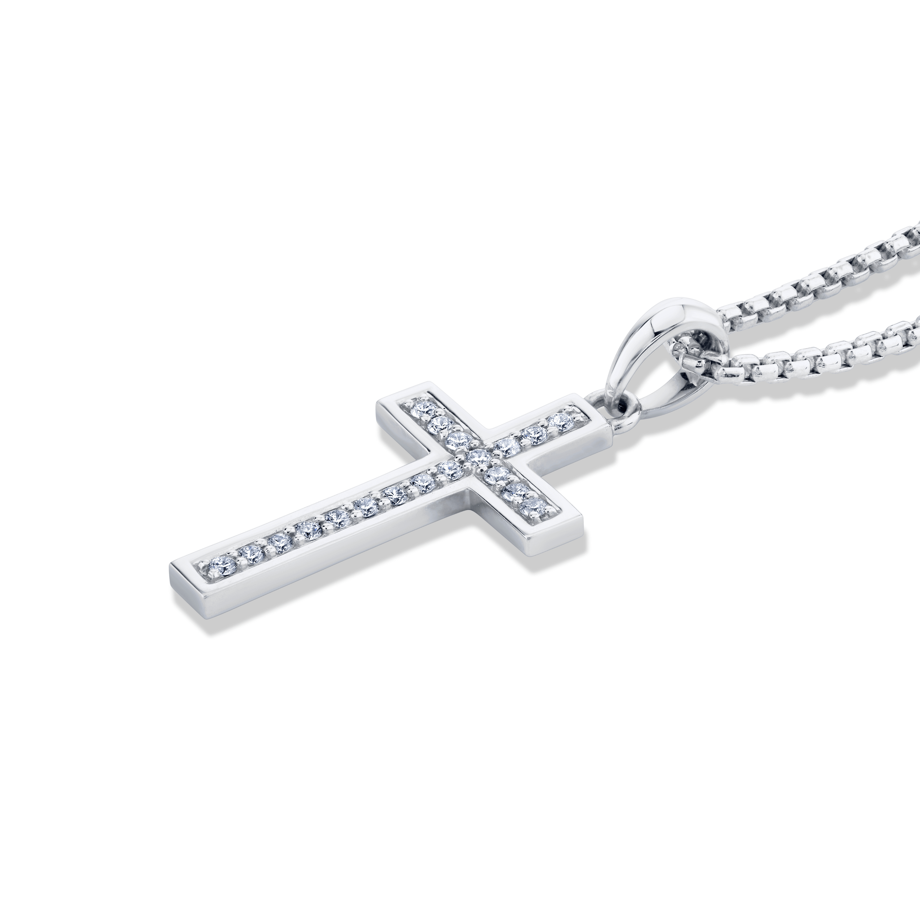 MICHAEL M Necklaces Men's Pave Cross