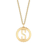 MICHAEL M Necklaces Mini Tetra Initial Medallion