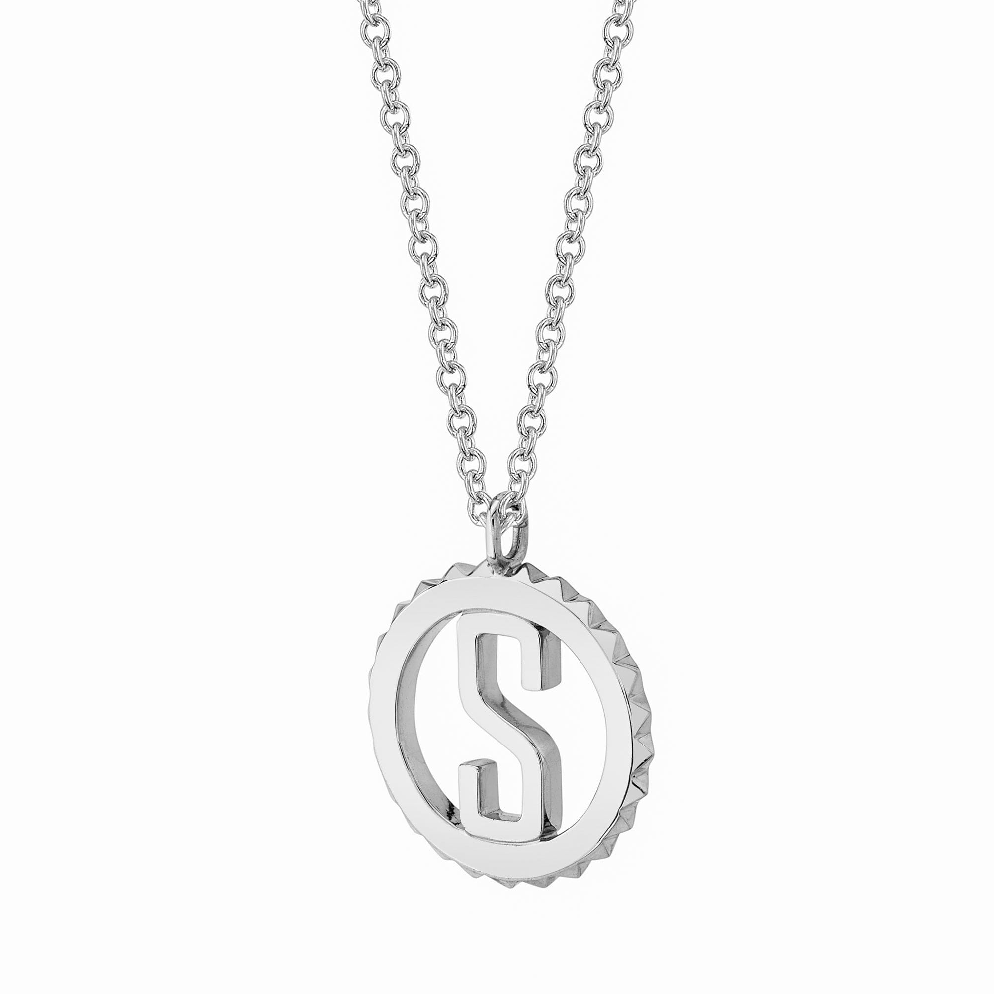 MICHAEL M Necklaces Mini Tetra Initial Medallion