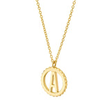 MICHAEL M Necklaces Mini Tetra Initial Medallion