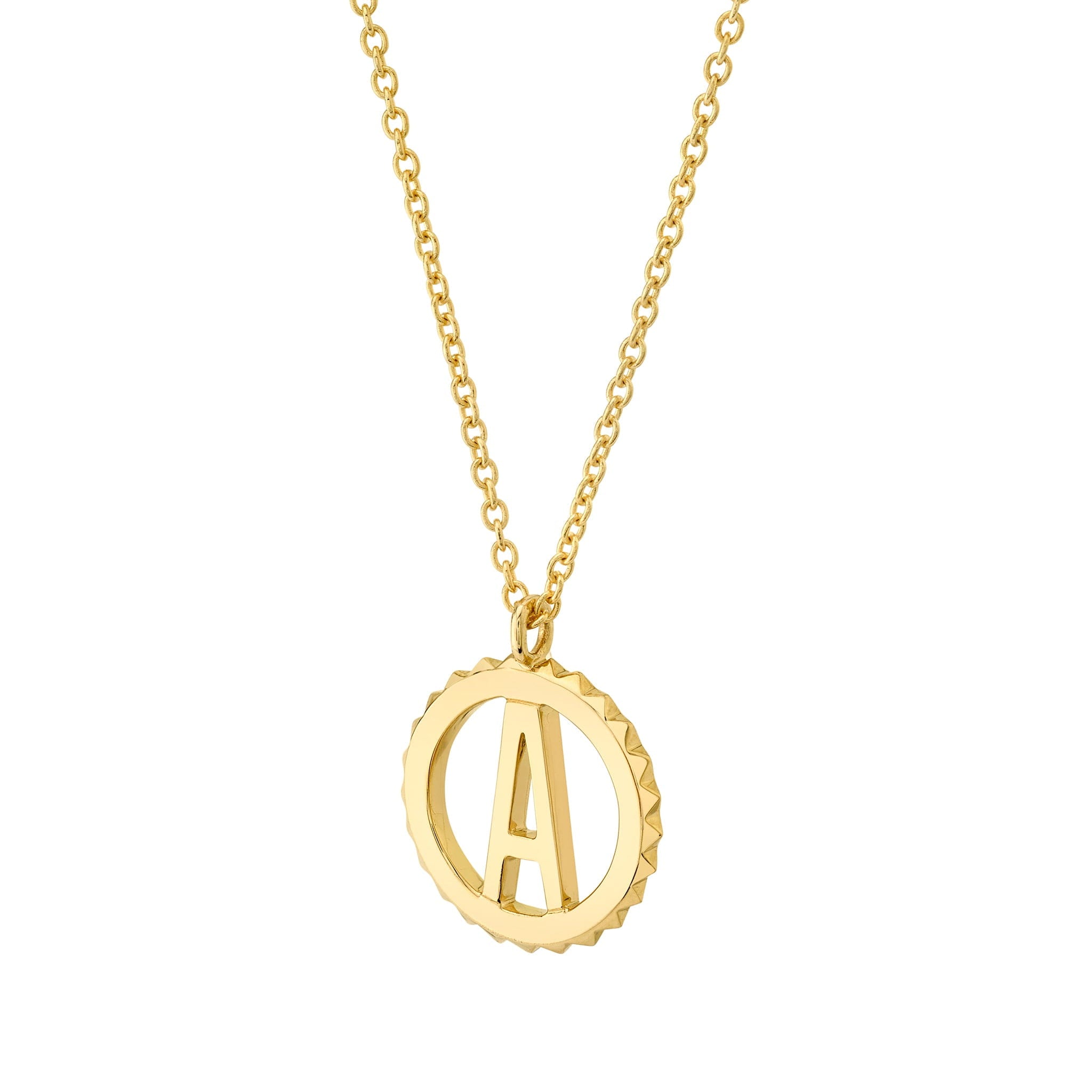 MICHAEL M Necklaces Mini Tetra Initial Medallion