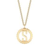 MICHAEL M Necklaces Mini Tetra Initial Medallion