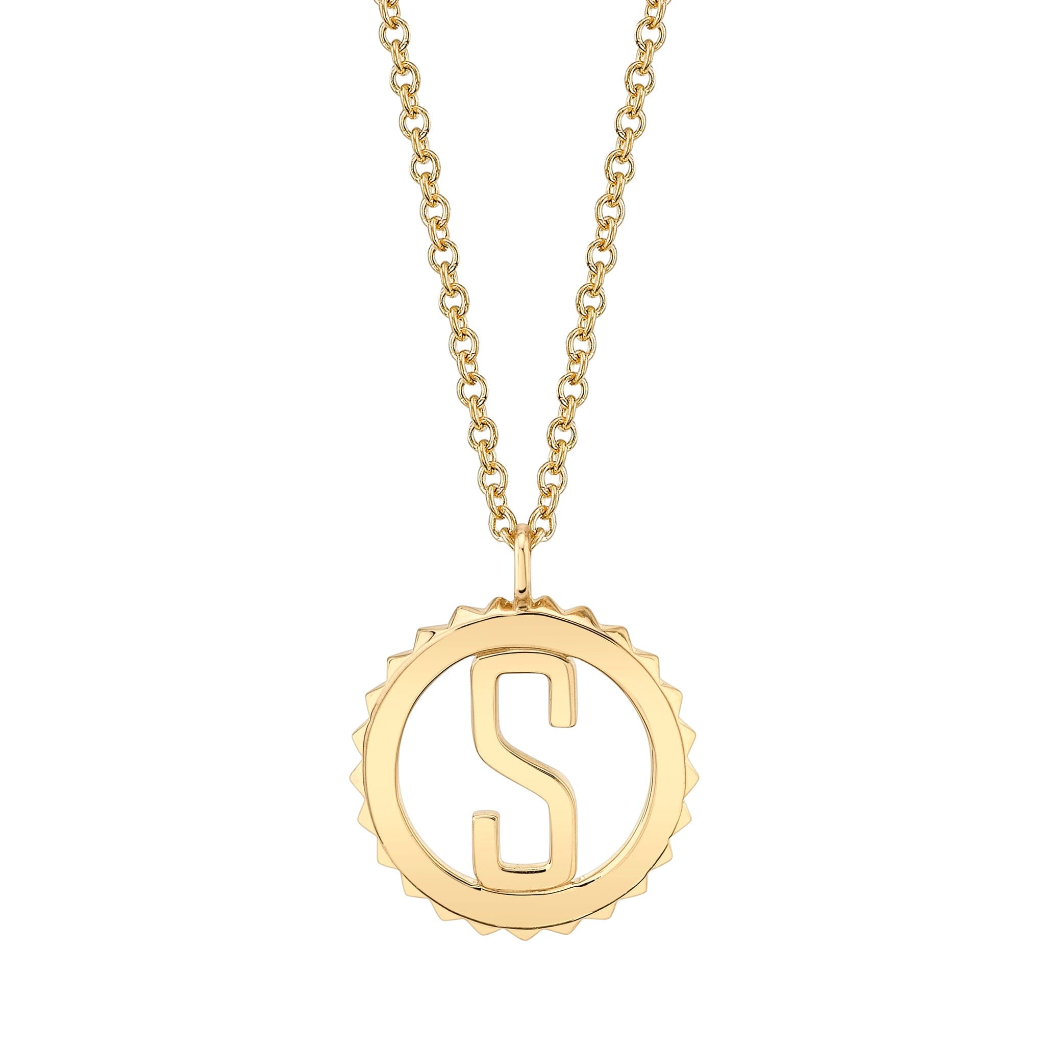 MICHAEL M Necklaces Mini Tetra Initial Medallion