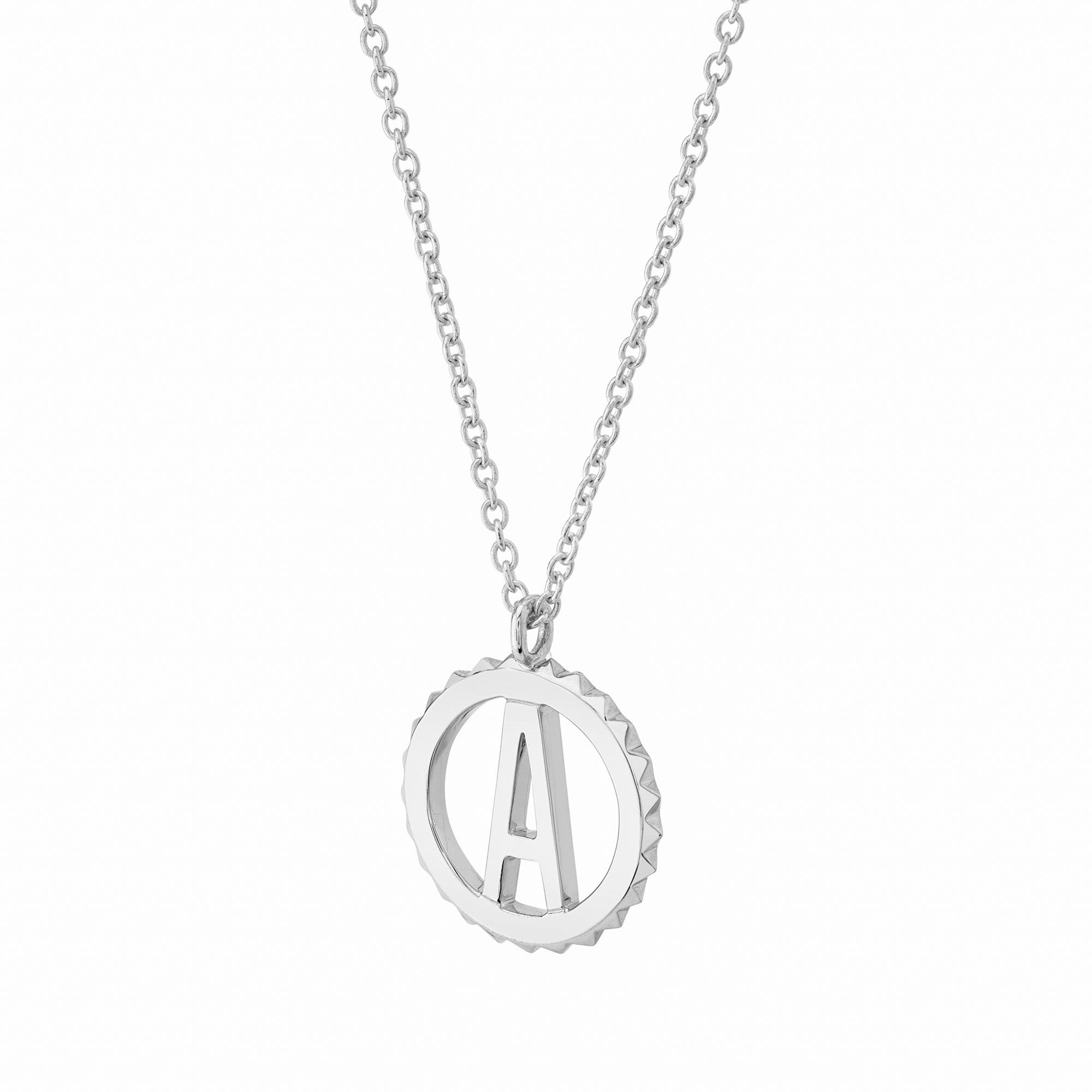 MICHAEL M Necklaces Mini Tetra Initial Medallion