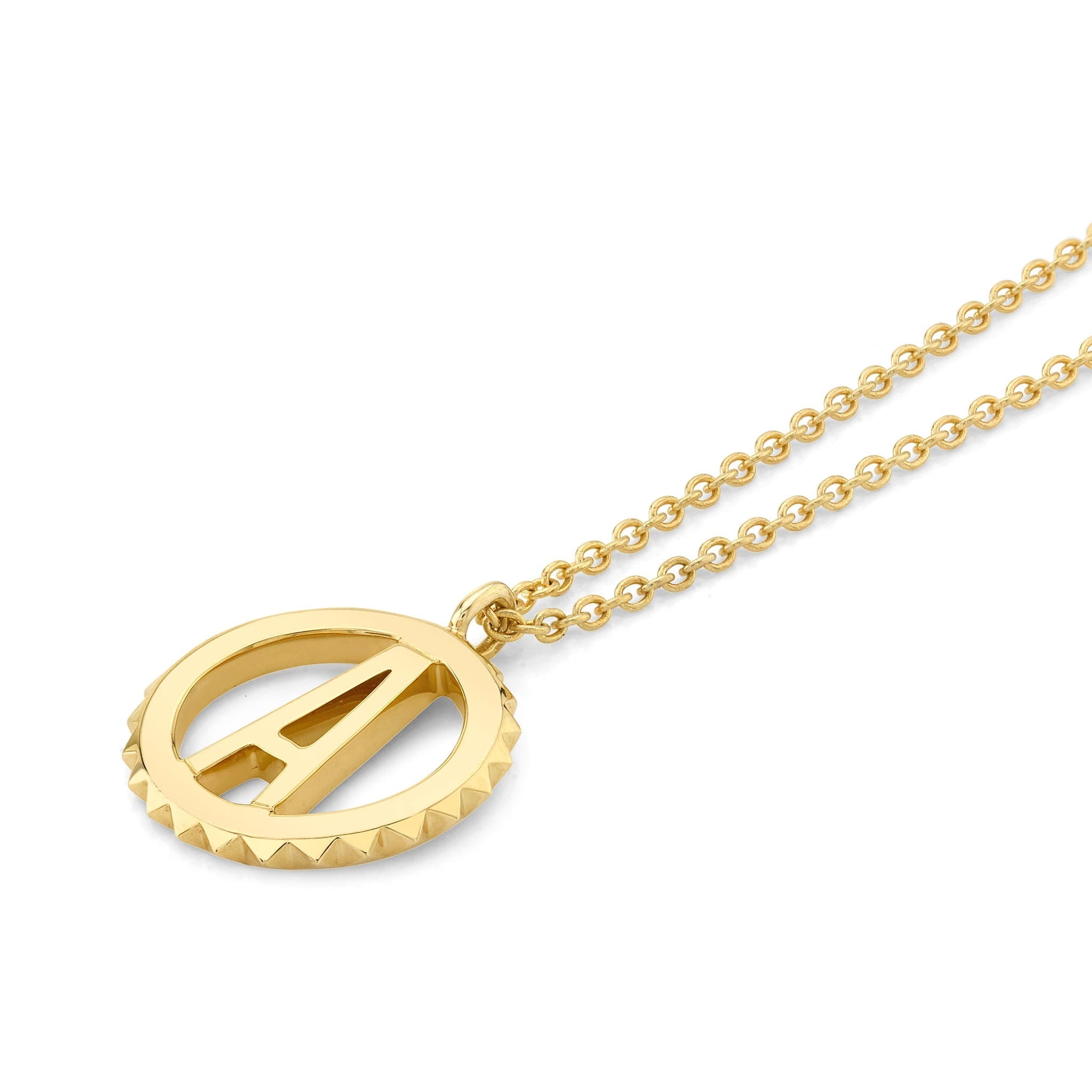 MICHAEL M Necklaces Mini Tetra Initial Medallion