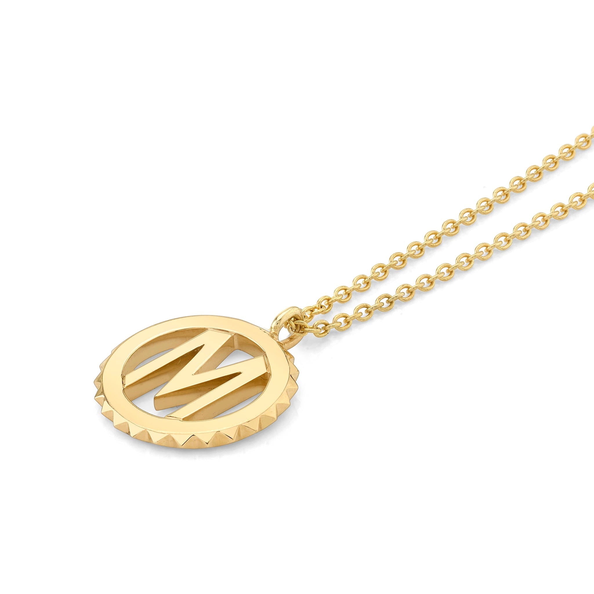 MICHAEL M Necklaces Mini Tetra Initial Medallion