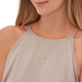 MICHAEL M Necklaces Mini Tetra Pavé Initial Medallion