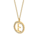 MICHAEL M Necklaces Mini Tetra Pavé Initial Medallion