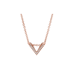 MICHAEL M Necklaces Mini V Diamond Pendant Necklace