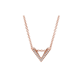 MICHAEL M Necklaces Mini V Diamond Pendant Necklace