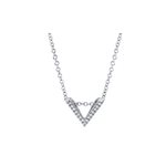 MICHAEL M Necklaces Mini V Diamond Pendant Necklace