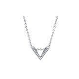 MICHAEL M Necklaces Mini V Diamond Pendant Necklace