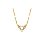 MICHAEL M Necklaces Mini V Diamond Pendant Necklace