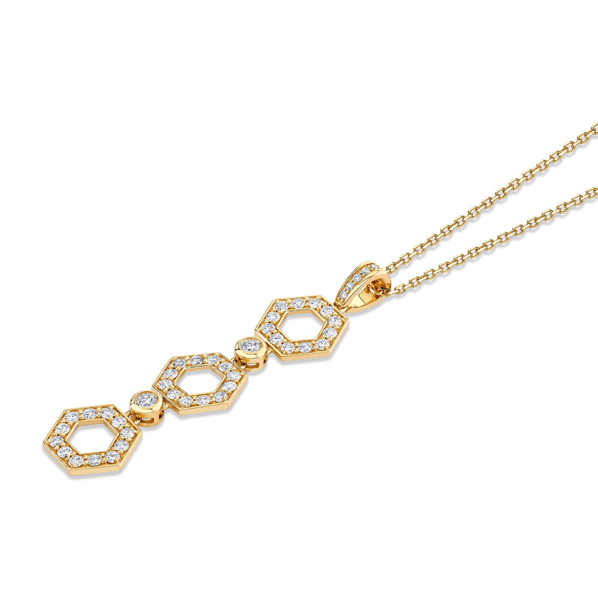 MICHAEL M Necklaces Pavé Hex Infinity Pendant