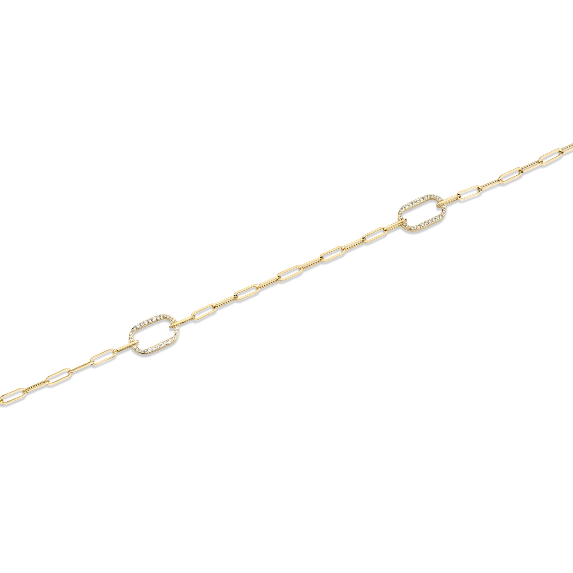 MICHAEL M Necklaces Pavé Link Station Necklace