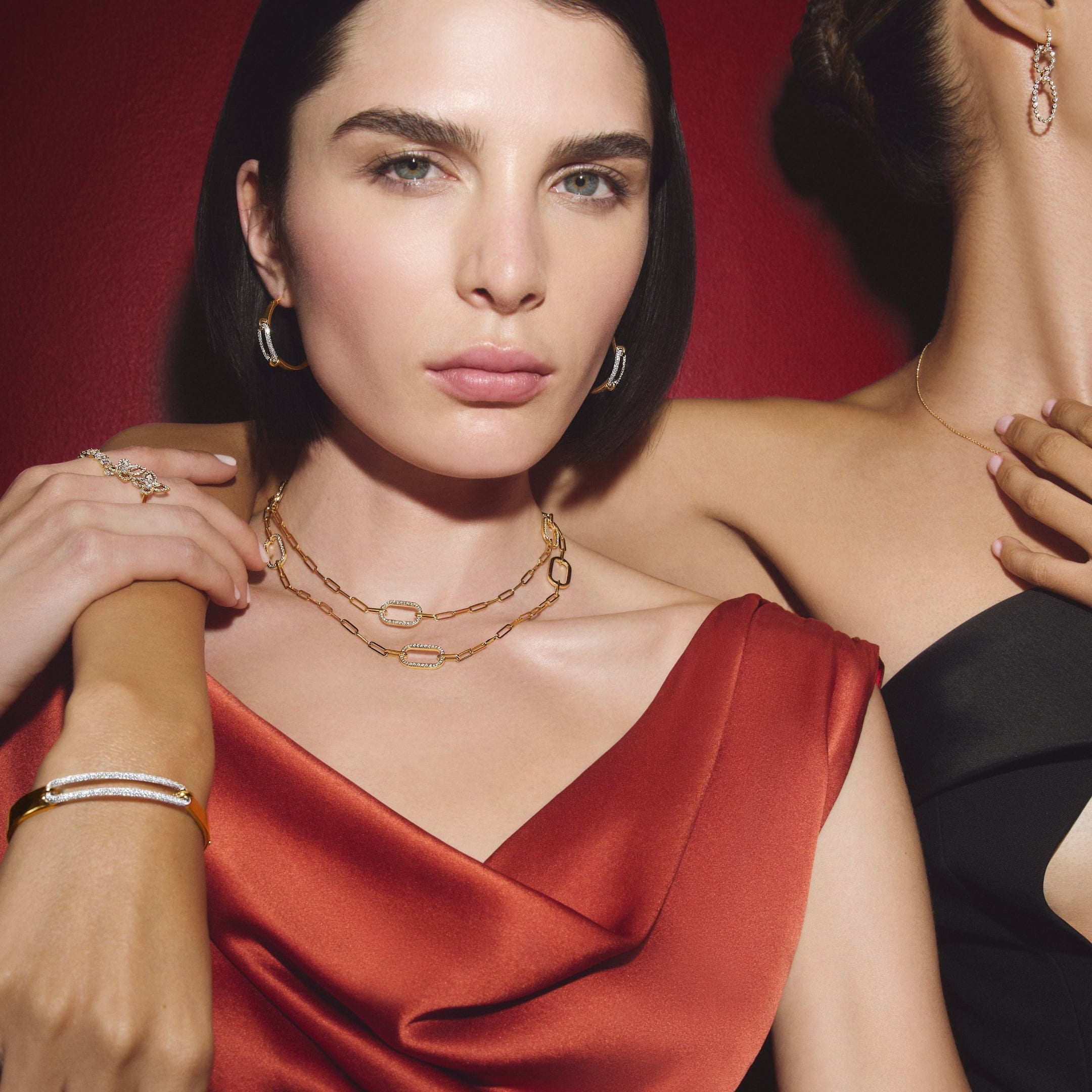 MICHAEL M Necklaces Pavé Link Station Necklace