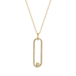 MICHAEL M Necklaces Pave Longline Link Pendant
