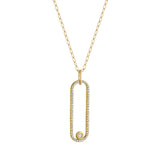 MICHAEL M Necklaces Pave Longline Link Pendant