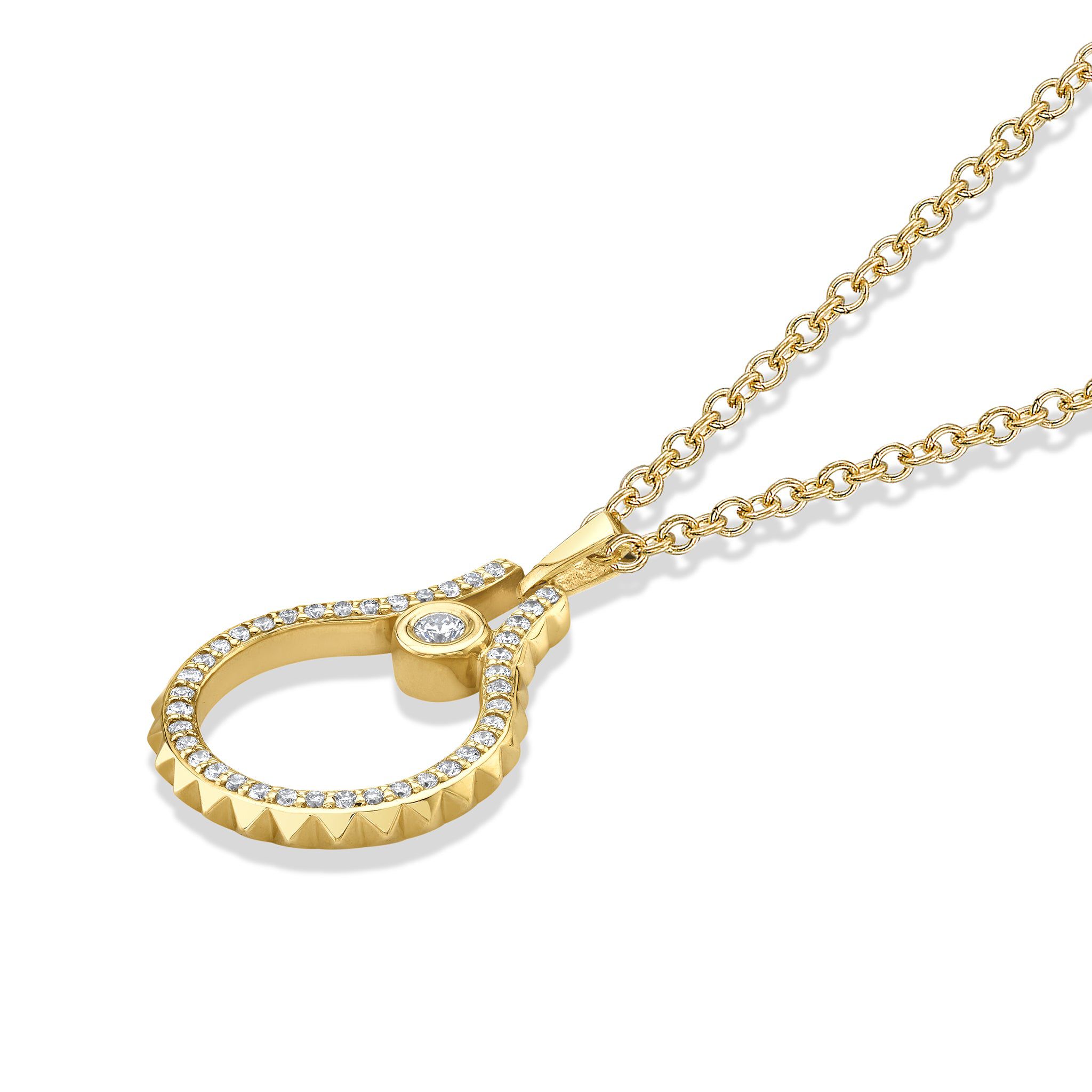 MICHAEL M Necklaces Pavé Mini Signature MM Tetra Pendant