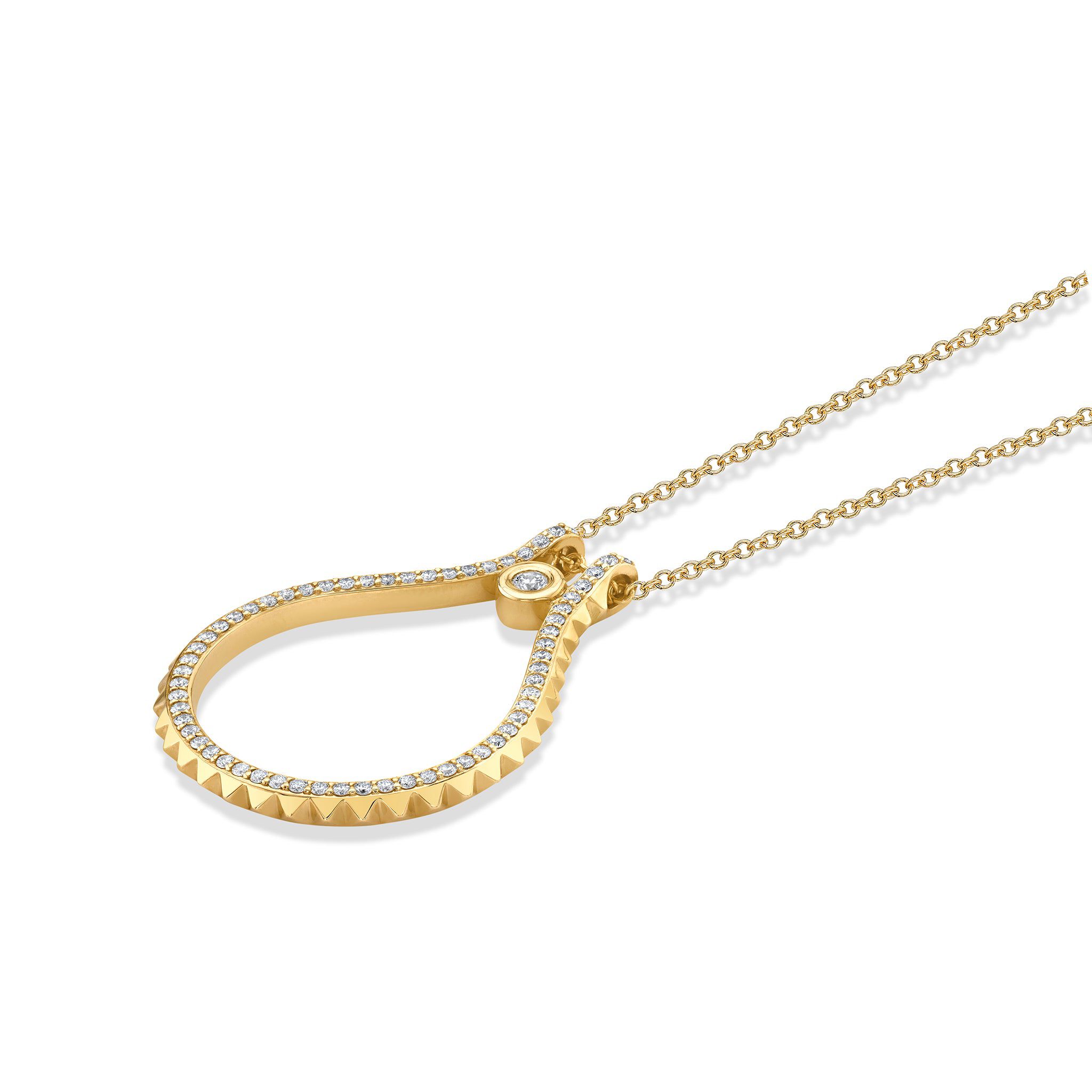 MICHAEL M Necklaces Pavé Signature MM Tetra Pendant