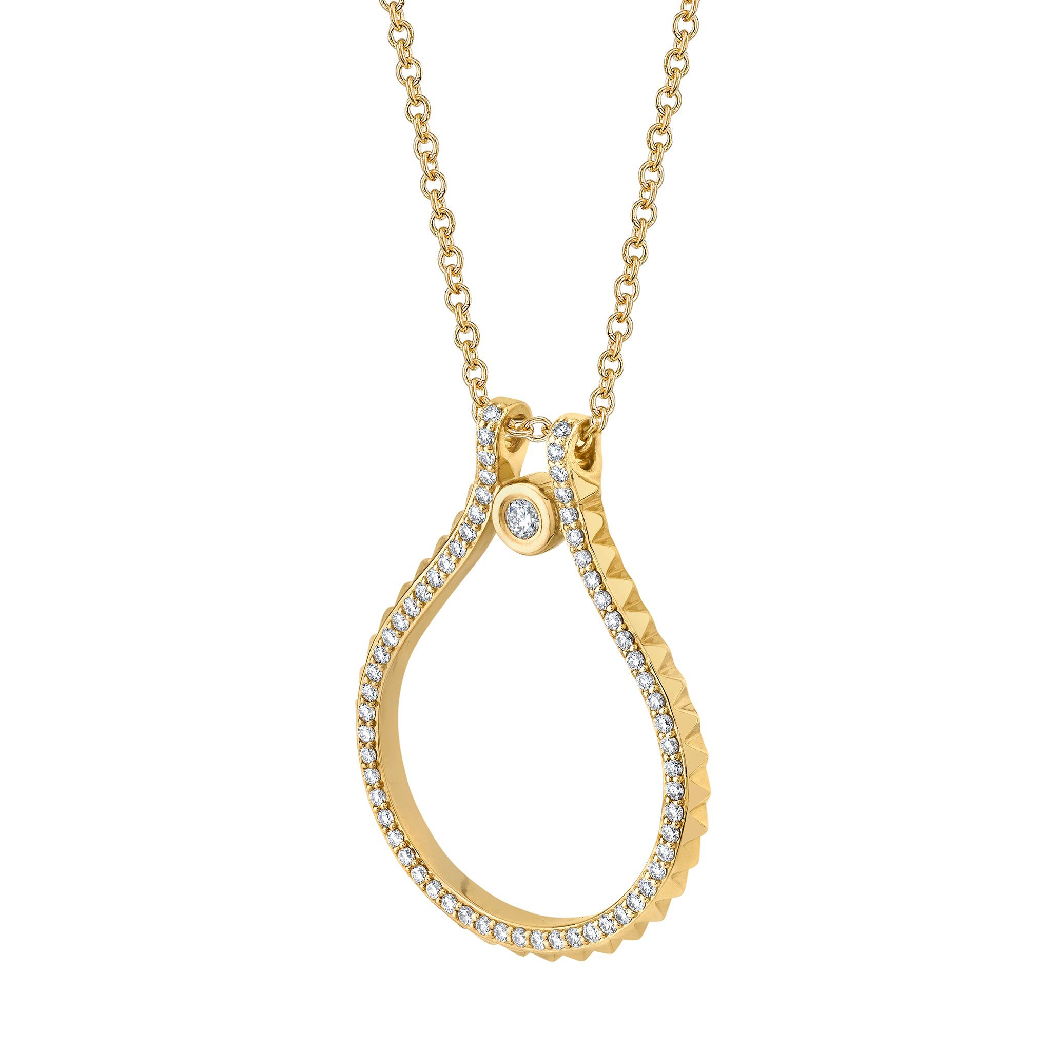 MICHAEL M Necklaces Pavé Signature MM Tetra Pendant