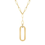 MICHAEL M Necklaces Plain Longline Link Medallion Lariat