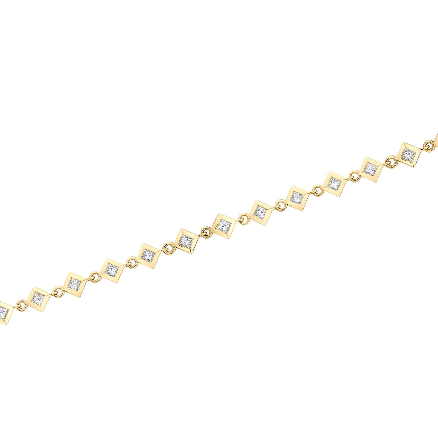 MICHAEL M Necklaces Princess Bezel Tennis Necklace