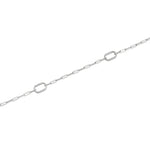 MICHAEL M Necklaces Silver Silver Pavé Link Station Necklace S-CN519