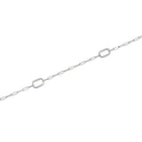 MICHAEL M Necklaces Silver Silver Pavé Link Station Necklace S-CN519