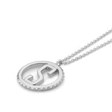 MICHAEL M Necklaces Silver Tetra Initial Medallion