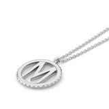 MICHAEL M Necklaces Silver Tetra Initial Medallion