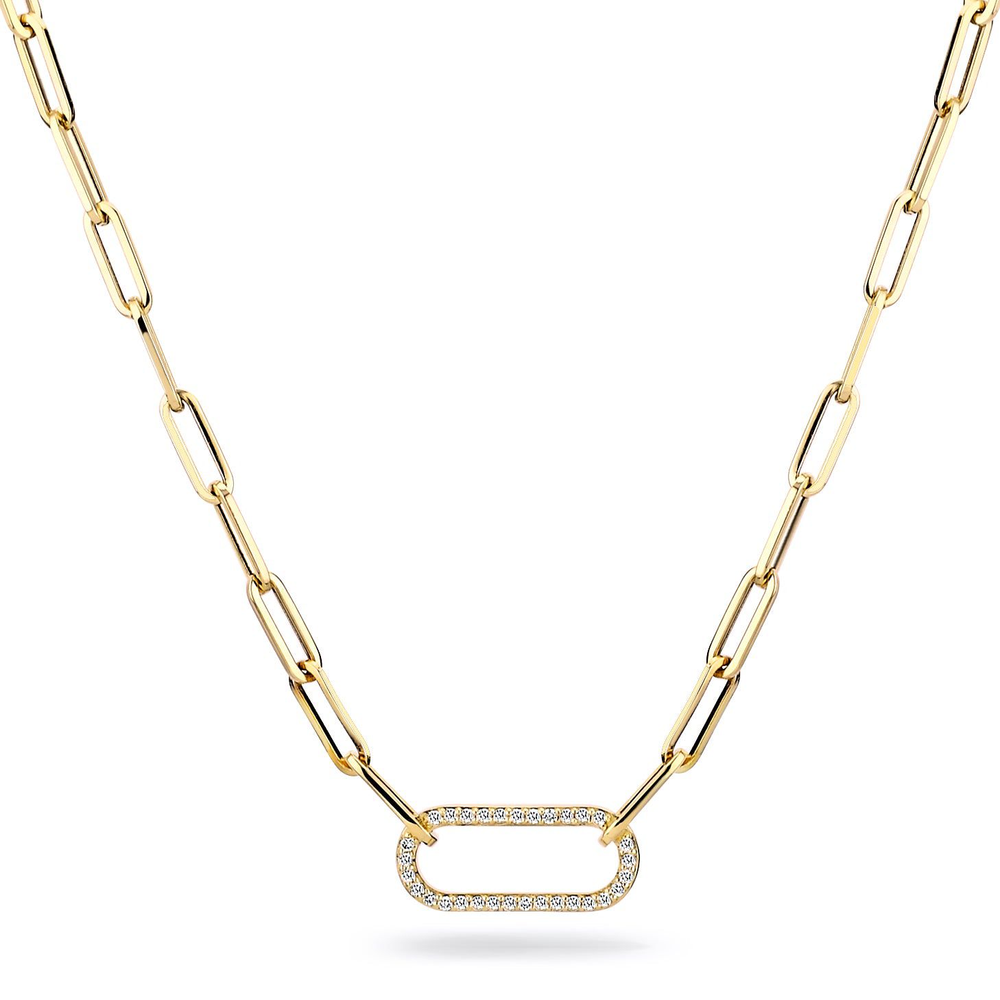 MICHAEL M Necklaces Small Pavé Link Necklace