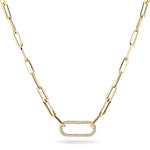 MICHAEL M Necklaces Small Pavé Link Necklace