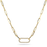 MICHAEL M Necklaces Small Pavé Link Necklace