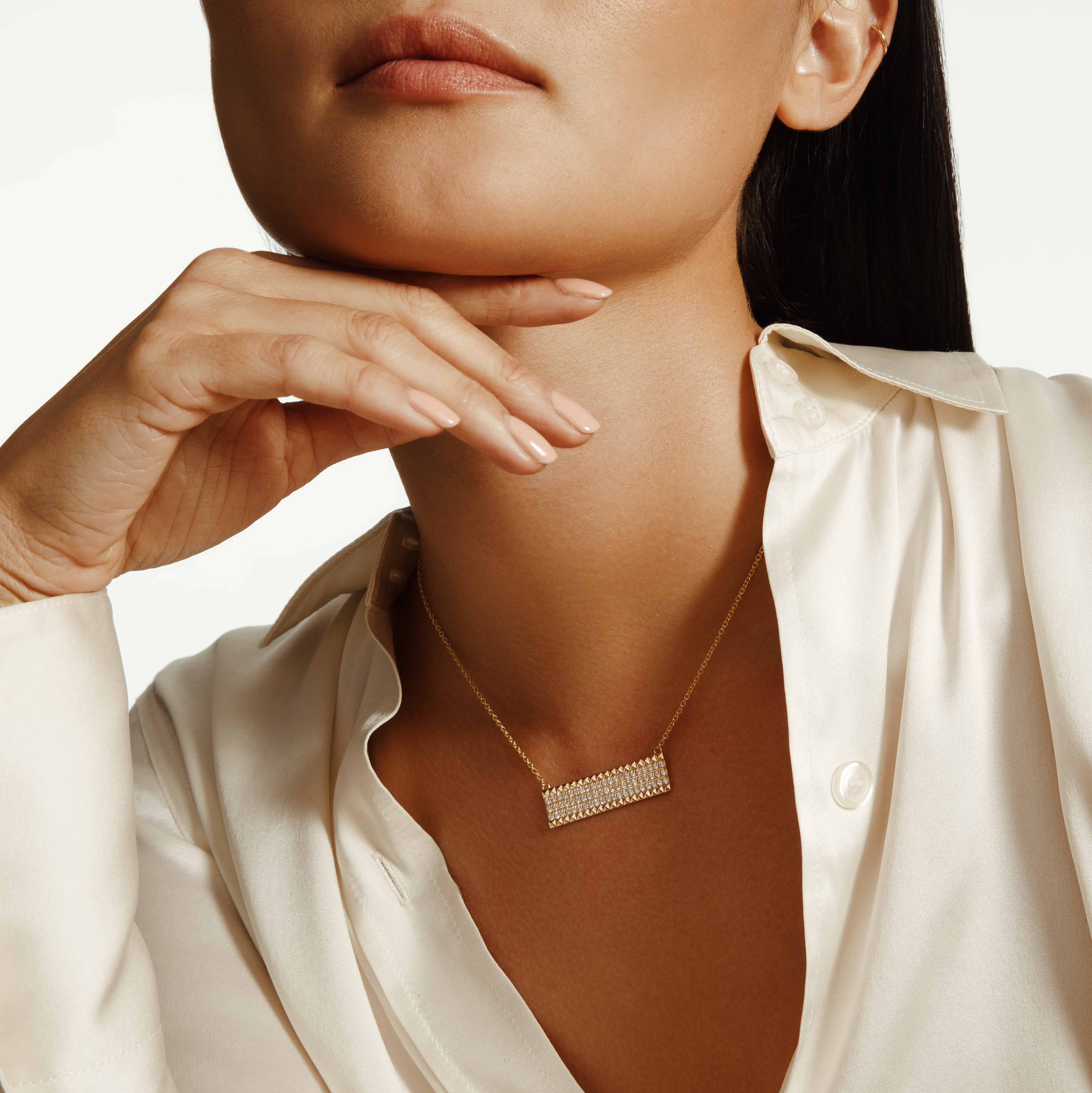 MICHAEL M Necklaces Tetra Bar Necklace