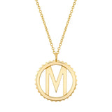 MICHAEL M Necklaces Tetra Initial Medallion