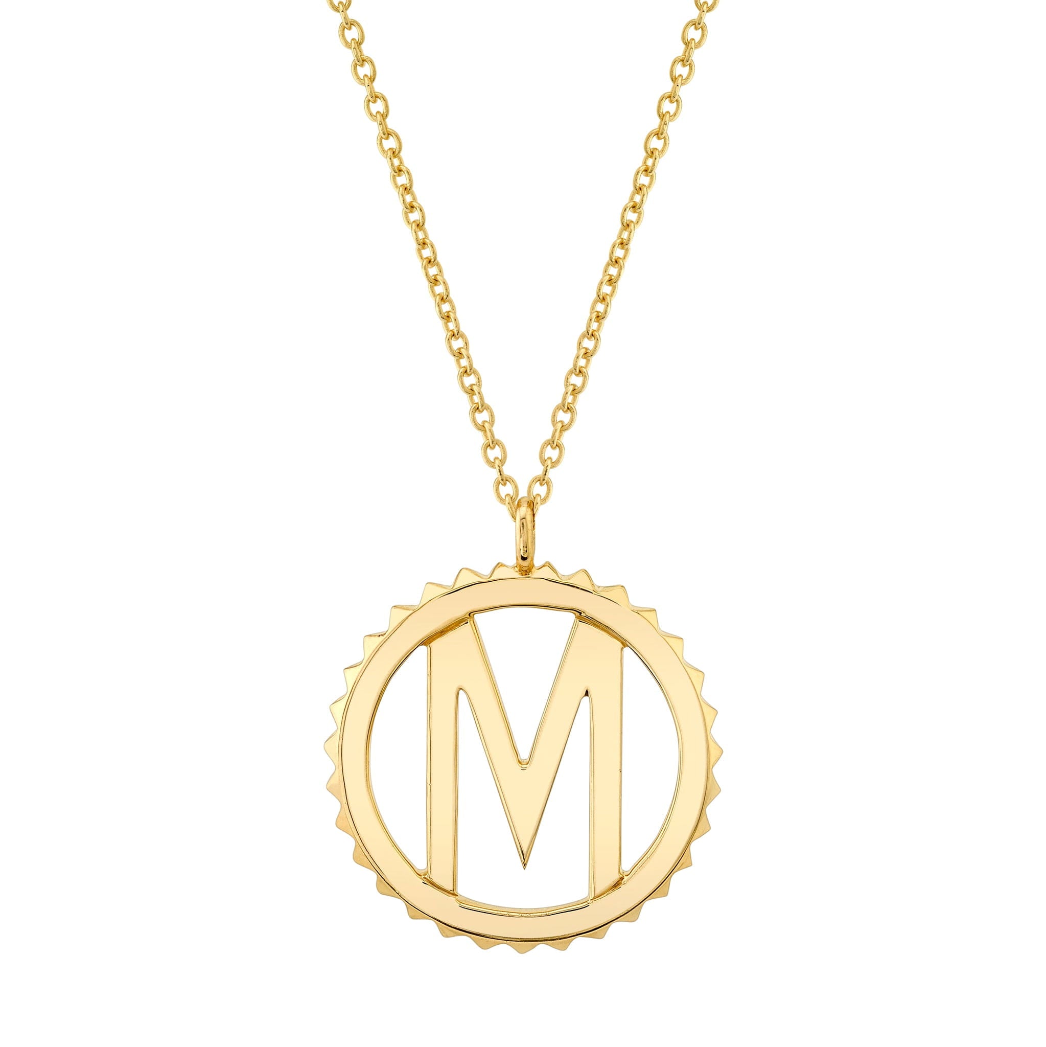 MICHAEL M Necklaces Tetra Initial Medallion
