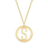 MICHAEL M Necklaces Tetra Initial Medallion