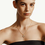 MICHAEL M Necklaces Tetra Pavé Bezel Medallion